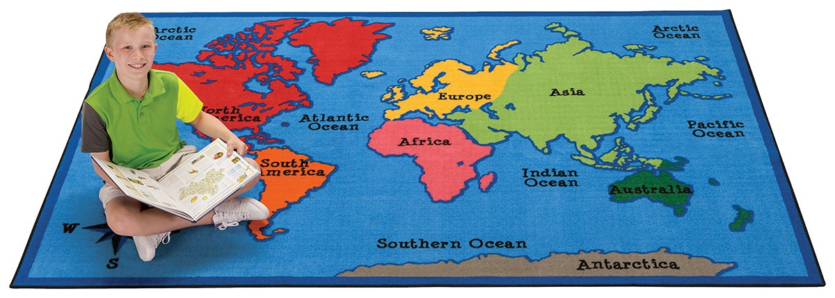 World Map Carpets For Kids