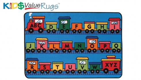 Alphabet Train Carpets For Kids, Train Rugs For Playing