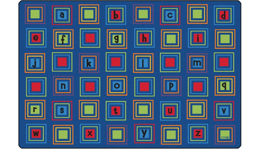 Primary Squares Seating Rug - Carpets For Kids